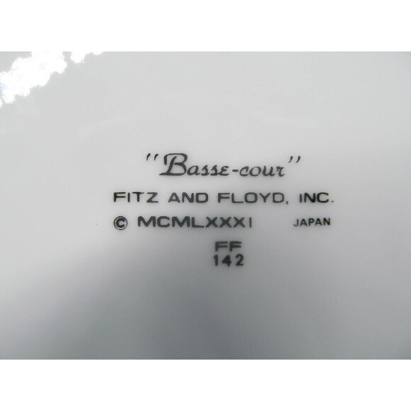 Fitz And Floyd "Basse-cour" Rabbit 7 1/2" Childs Plate 1981 Japan - Picture 4 of 6